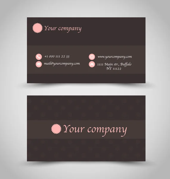 Business card design set template for company corporate style. — Stock Vector