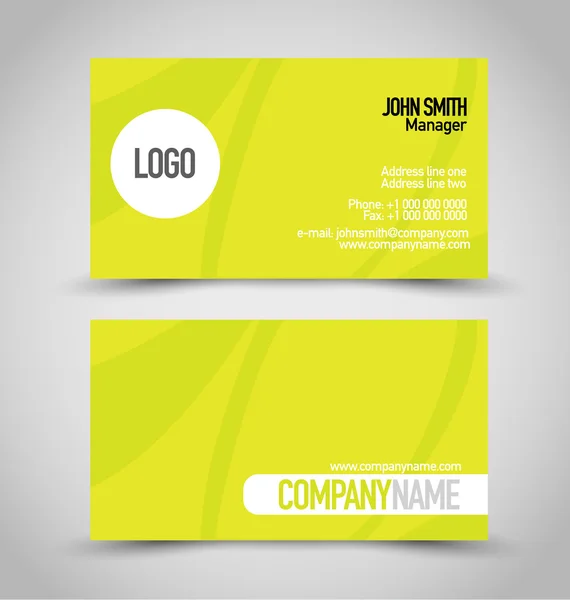 ビジネス カードのデザイン会社企業のスタイル用テンプレートの設定. — ストックベクタ
