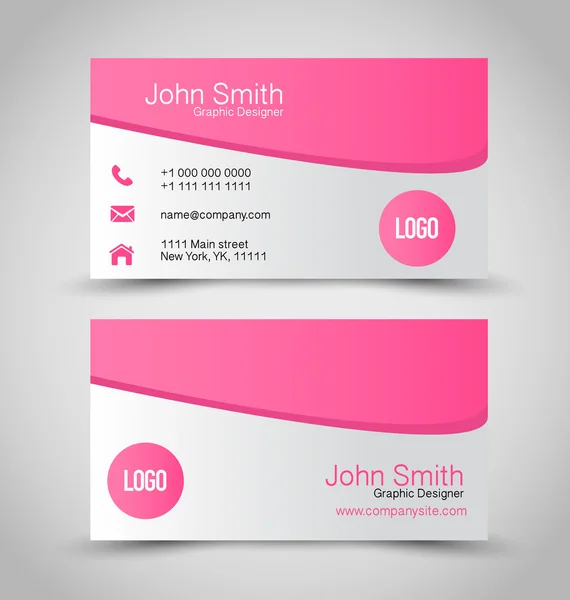 Business card design set template for company corporate style. — Stock Vector