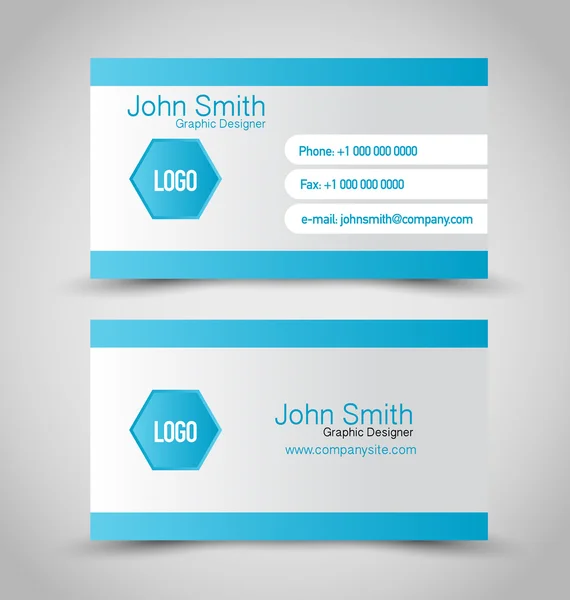 Business card design set template for company corporate style. — Stock Vector