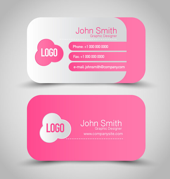 Business card design set template for company corporate style.