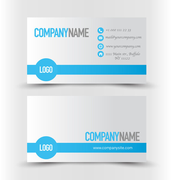 Business card design set template for company corporate style.