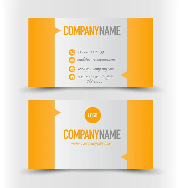 Plantilla de diseño de tarjetas de visita para el estilo corporativo de la empresa . — Vector de stock