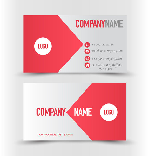 Business card design set template for company corporate style.