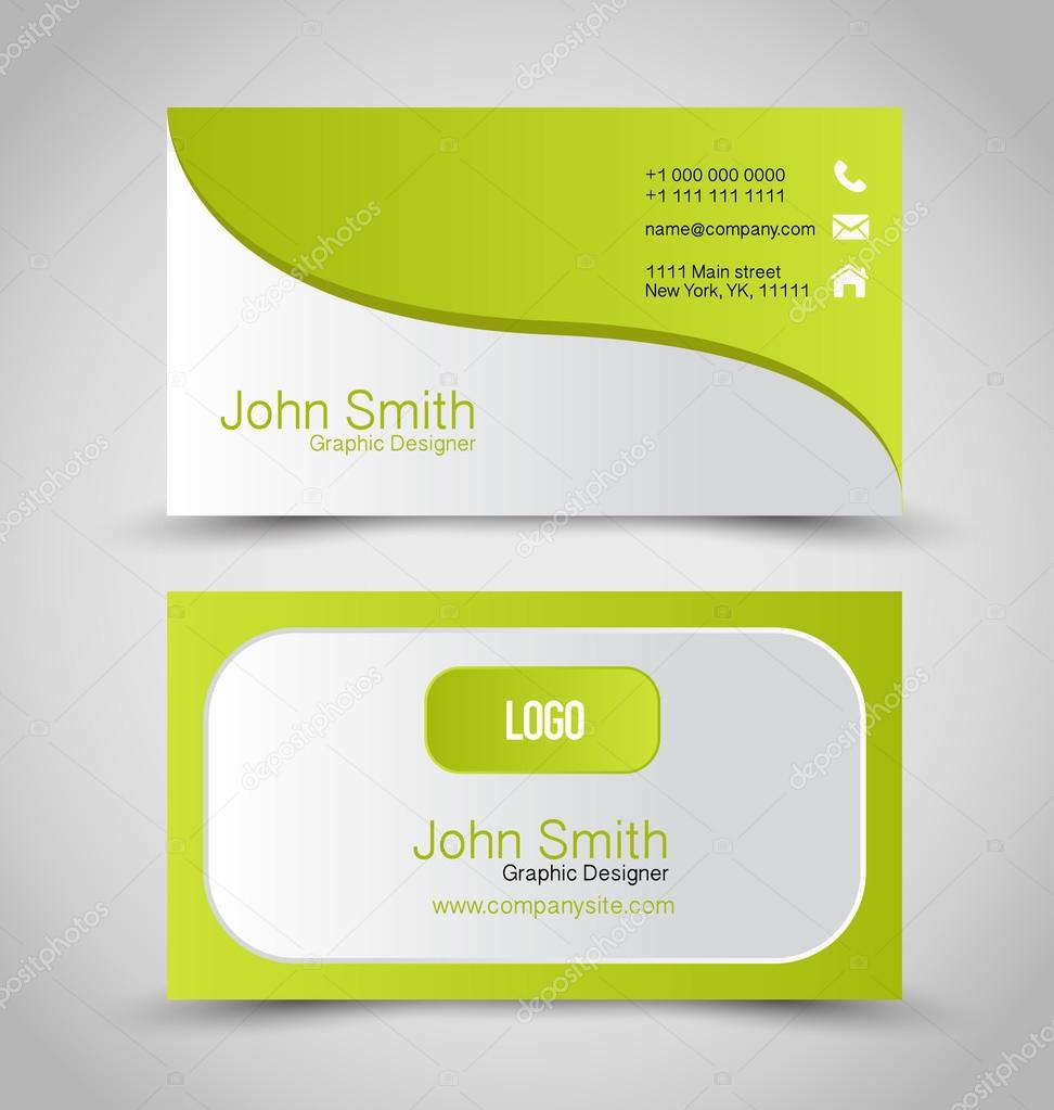 Business card design set template for company corporate style.