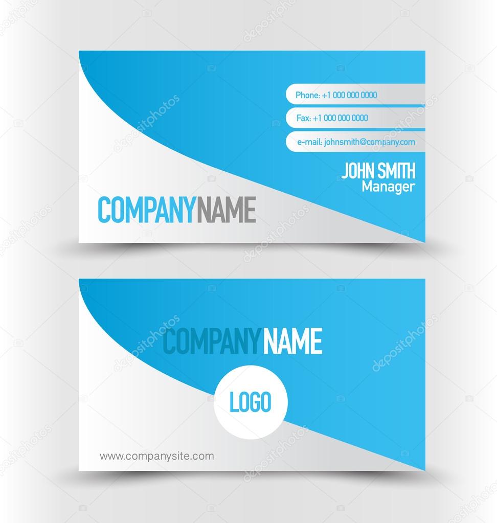 Business card design set template for company corporate style.