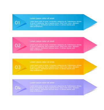 Modern infographics renkli tasarım şablonu
