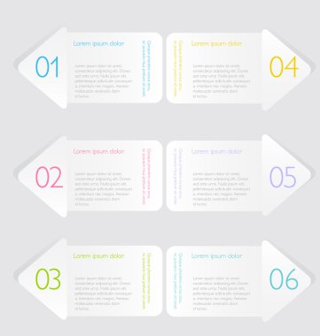 Modern infographics renkli tasarım şablonu