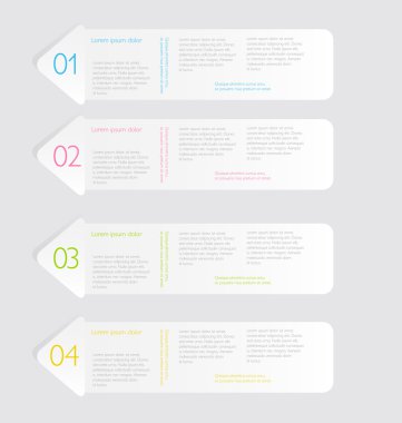 Modern infographics renkli tasarım şablonu