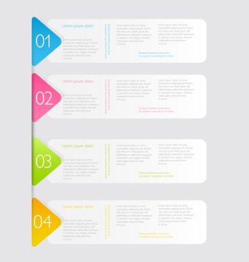 Modern infographics renkli tasarım şablonu