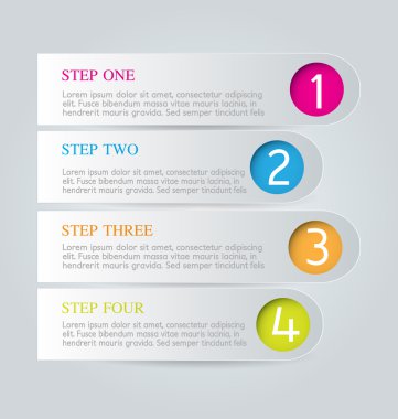 Modern infographics renkli web tasarım şablonu