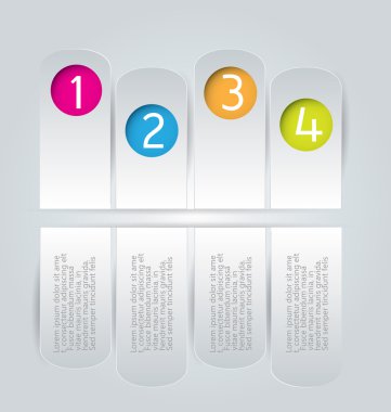 Modern infographics renkli web tasarım şablonu