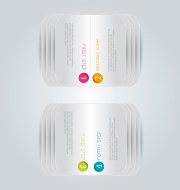 Modern infographics renkli web tasarım şablonu