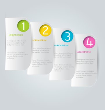 Modern infographics renkli web tasarım şablonu