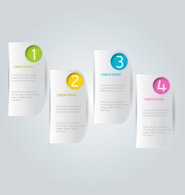 Modern infographics renkli web tasarım şablonu