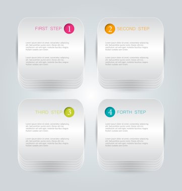 Modern infographics renkli web tasarım şablonu