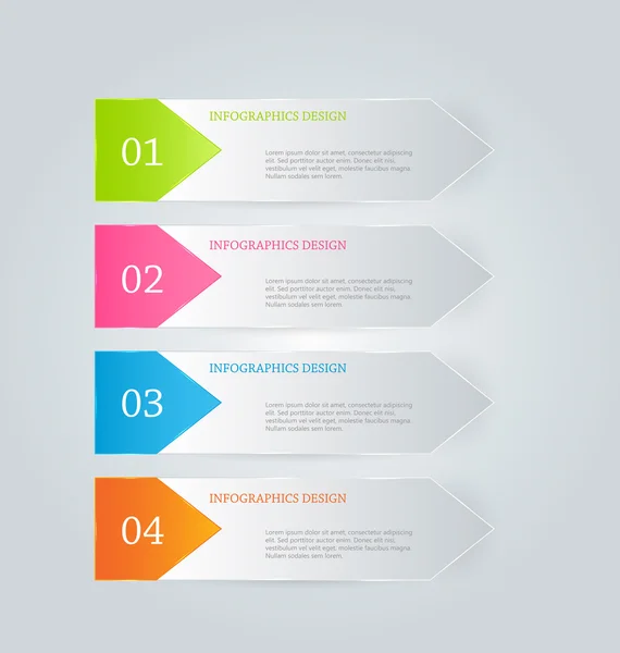 Infografías modernas plantilla de diseño web colorido — Vector de stock