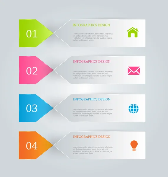 Infográficos modernos modelo de web design colorido —  Vetores de Stock