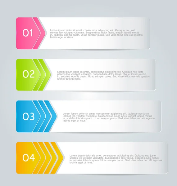 Infographics template design for website banners — Stock Vector