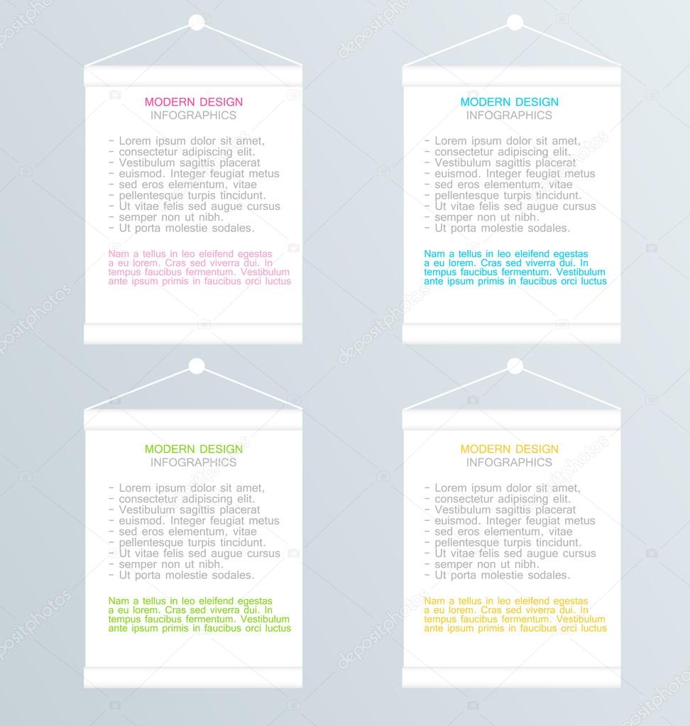 Modern infographics colorful design template