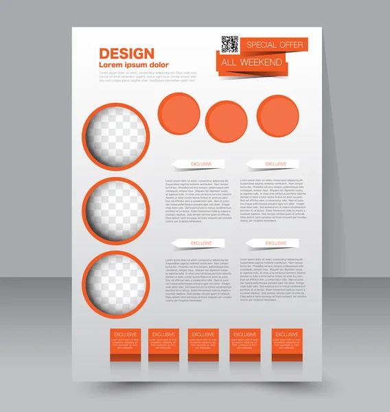 Flyer-sjabloon of zakelijke brochure — Stockvector