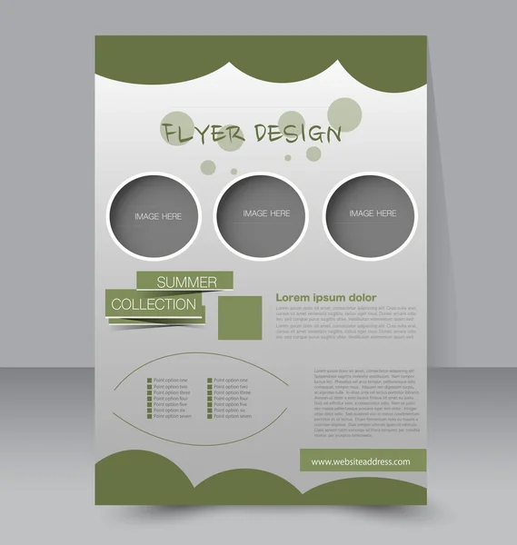 Flyer template or business brochure — Stock Vector