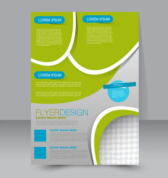 Flyer template or business brochure — Stock Vector