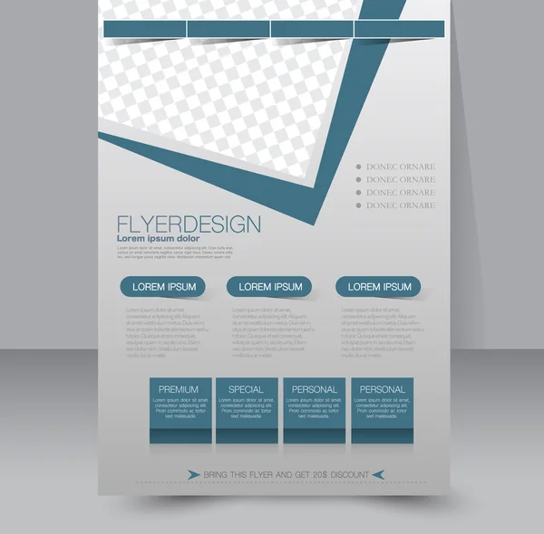 Modelo de panfleto ou brochura de negócios — Vetor de Stock