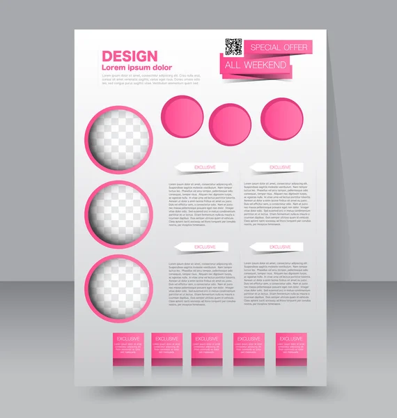 Sjabloon voor brochure of flyer. — Stockvector