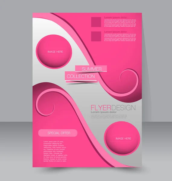 Sjabloon folder. Zakelijke brochure — Stockvector