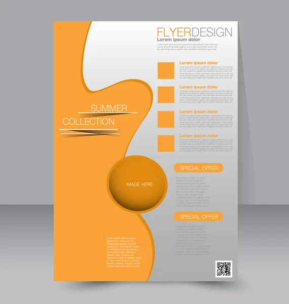 Sjabloon folder. Zakelijke brochure — Stockvector