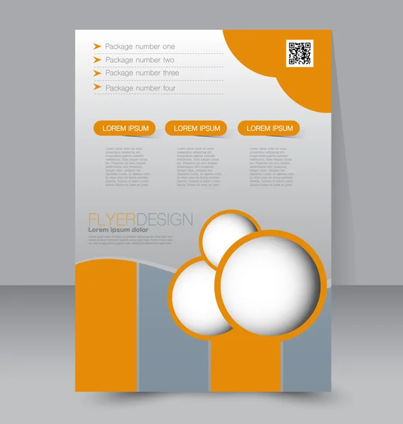 Sjabloon folder. Zakelijke brochure — Stockvector