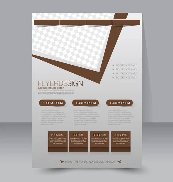 Flyer template. Business brochure — Stock Vector