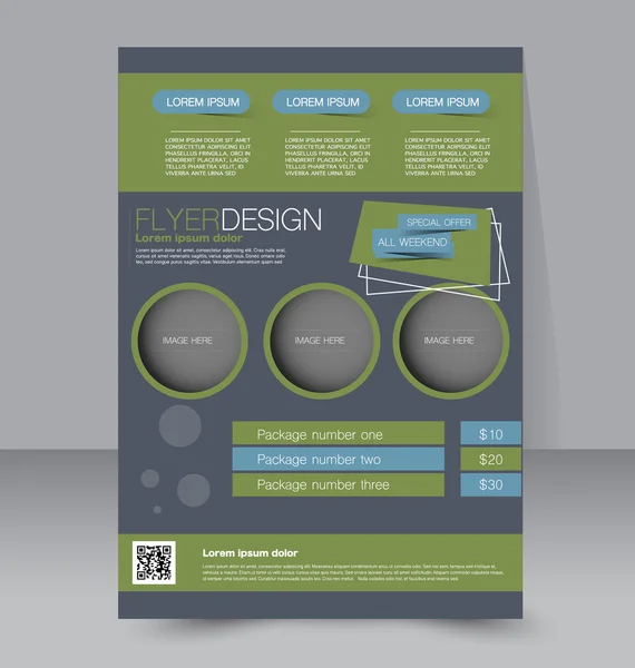 Sjabloon voor brochure of flyer. — Stockvector