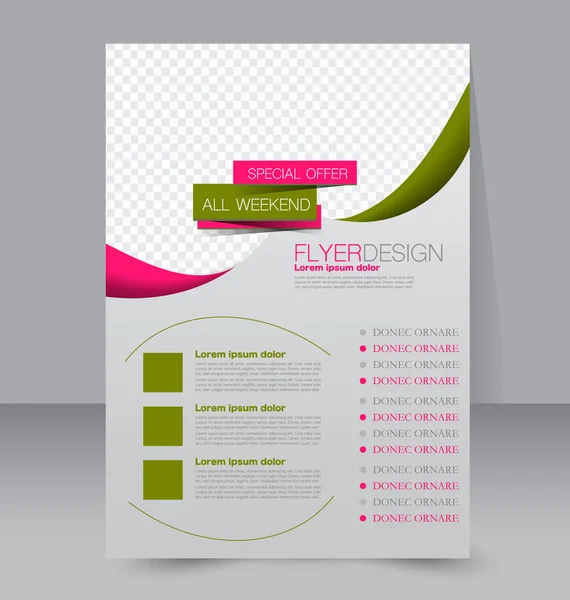 Flyer template. Business brochure — Stock Vector