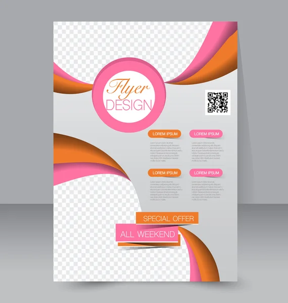 Flyer template. Business brochure — Stock Vector