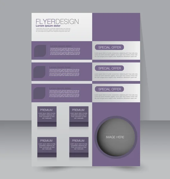 Flyer template. Business brochure — Stock Vector