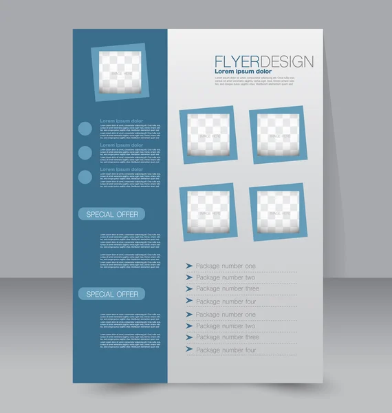 Modèle de flyer. Brochure commerciale — Image vectorielle