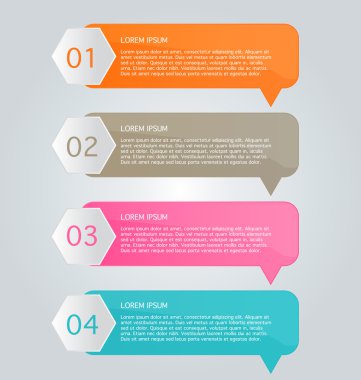 Infographic template with step options for business, startup concept, web design, data visualization, banner, brochure or flyer layouts, presentation, education