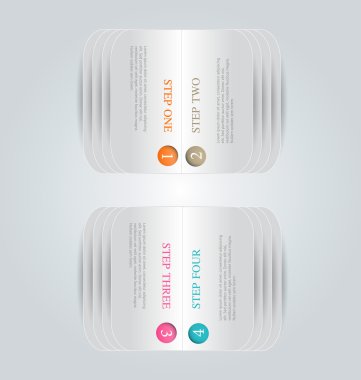 Infographic template with step options for business, startup concept, web design, data visualization, banner, brochure or flyer layouts, presentation, education