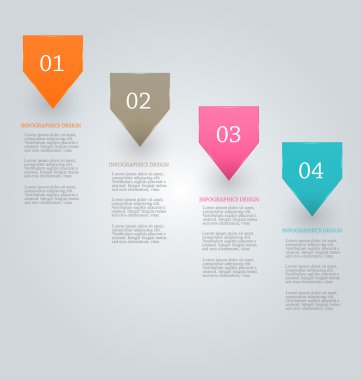 Infographic template with step options for business, startup concept, web design, data visualization, banner, brochure or flyer layouts, presentation, education