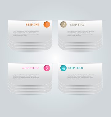 Infographic template with step options for business, startup concept, web design, data visualization, banner, brochure or flyer layouts, presentation, education