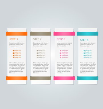 Infographic template with step options for business, startup concept, web design, data visualization, banner, brochure or flyer layouts, presentation, education