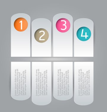 Infographic template with step options for business, startup concept, web design, data visualization, banner, brochure or flyer layouts, presentation, education