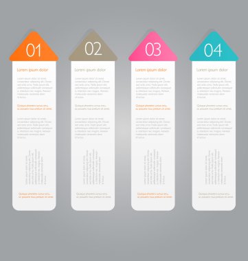 Infographic template with step options for business, startup concept, web design, data visualization, banner, brochure or flyer layouts, presentation, education