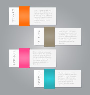 Infographic template with step options for business, startup concept, web design, data visualization, banner, brochure or flyer layouts, presentation, education