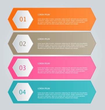 Infographic template with step options for business, startup concept, web design, data visualization, banner, brochure or flyer layouts, presentation, education