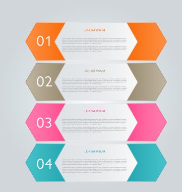 Infographic template with step options for business, startup concept, web design, data visualization, banner, brochure or flyer layouts, presentation, education