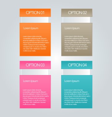 Infographic template with step options for business, startup concept, web design, data visualization, banner, brochure or flyer layouts, presentation, education