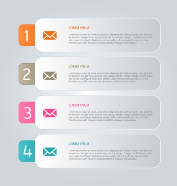 Infographic template with step options for business, startup concept, web design, data visualization, banner, brochure or flyer layouts, presentation, education